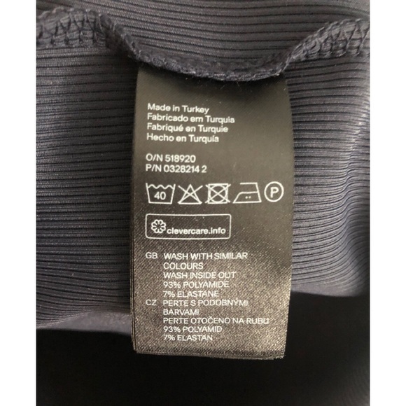 H&M Navy Ribbed Spandex Dress with Buttons - Picture 6 of 6